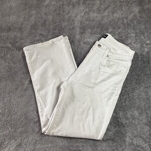 Edwin Marli Ankle Jeans Size 26 Eggshell White High Rise Wide Leg